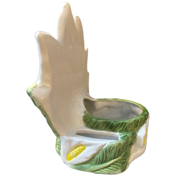 CERAMICA CONTINENTAL Vtg Calla Lily Pottery Planter Pot 9"x7.5"x6" - Picture 4 of 11